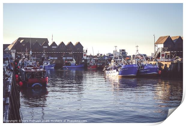 Whitstable harbour Print by Sara Melhuish