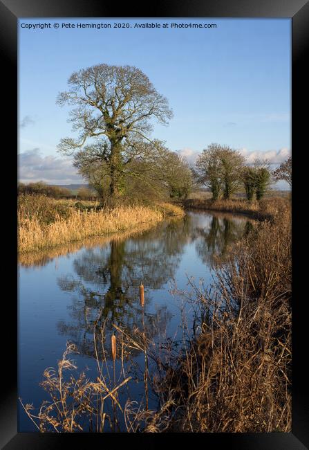 Tiverton Canal Framed Print by Pete Hemington