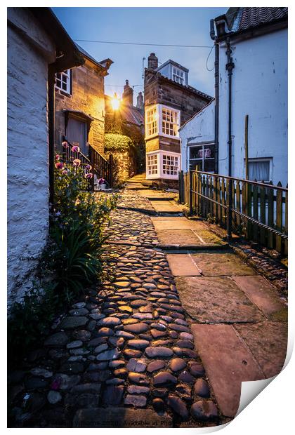 The Openings Robin Hoods Bay Print by Martin Williams