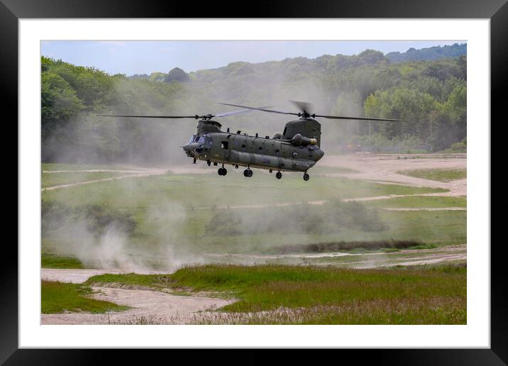 RAF Chinook Framed Mounted Print by Oxon Images