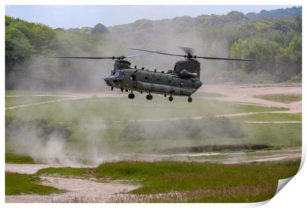 RAF Chinook Print by Oxon Images