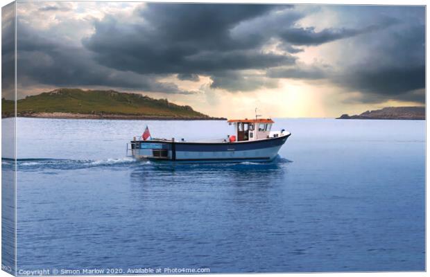 A storm is brewing in the Isles of Scilly Canvas Print by Simon Marlow