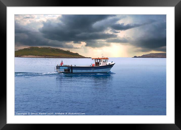 A storm is brewing in the Isles of Scilly Framed Mounted Print by Simon Marlow