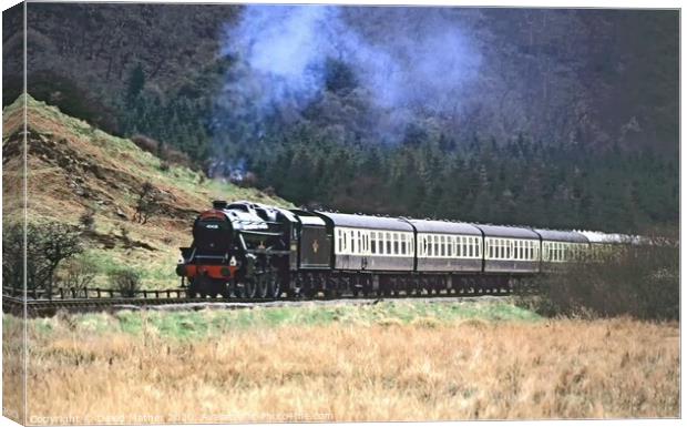 Steaming through the Hole of Horcum Canvas Print by David Mather