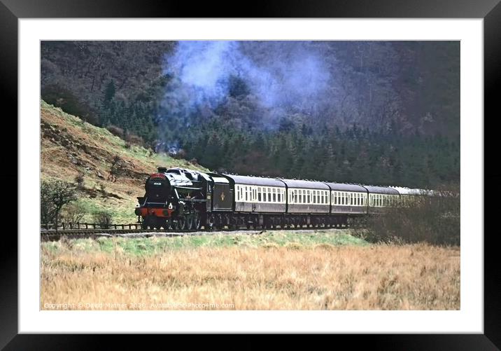 Steaming through the Hole of Horcum Framed Mounted Print by David Mather