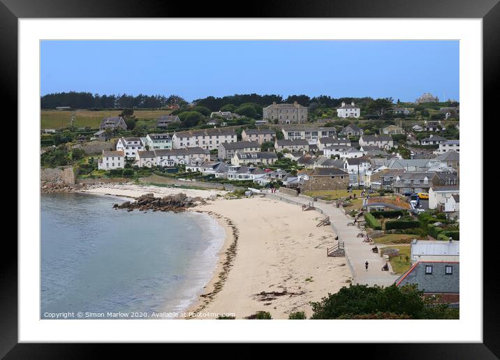 View looking across St Mary's, Isles of Scilly Framed Mounted Print by Simon Marlow