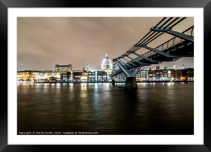"Glorious St. Paul's Bridge at Sunset" Framed Mounted Print by Mel RJ Smith