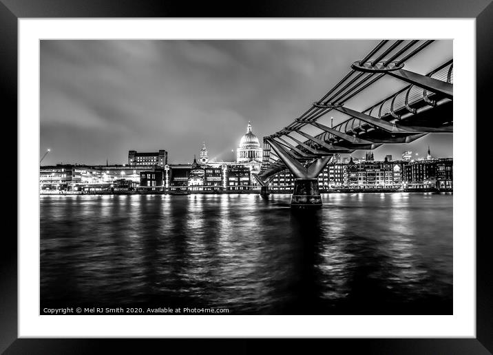 "Twilight Serenade: St. Paul's Cathedral and the M Framed Mounted Print by Mel RJ Smith