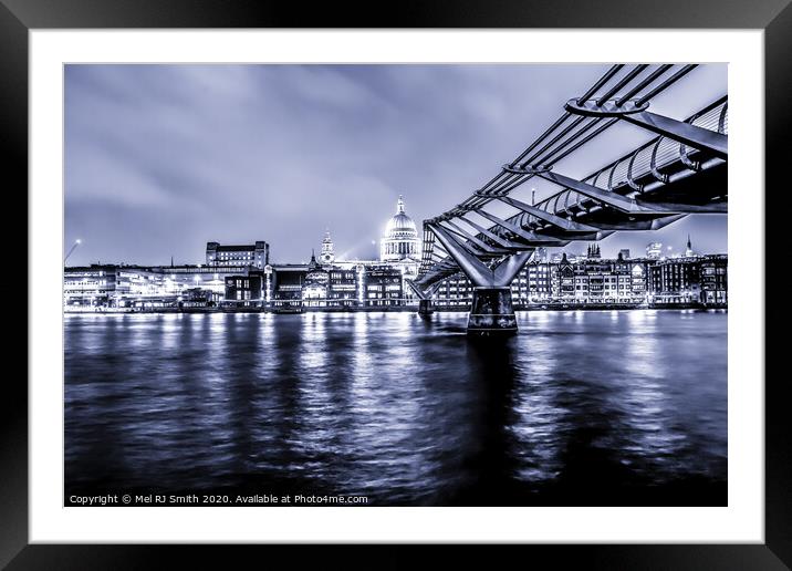 "London's Serene Twilight: St. Paul's Cathedral an Framed Mounted Print by Mel RJ Smith