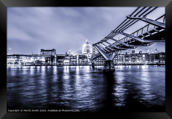"London's Serene Twilight: St. Paul's Cathedral an Framed Print by Mel RJ Smith
