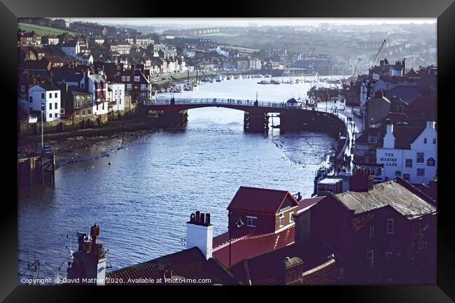 Looking down on Whitby Framed Print by David Mather