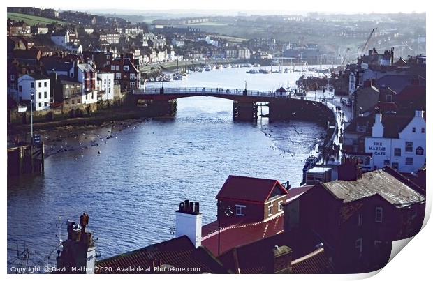 Looking down on Whitby Print by David Mather