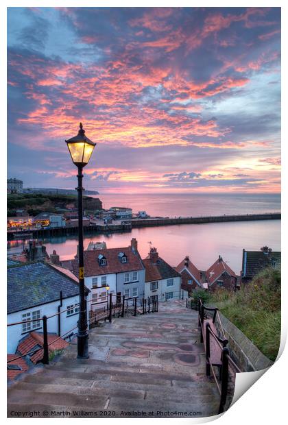Whitby 199 Steps  Print by Martin Williams