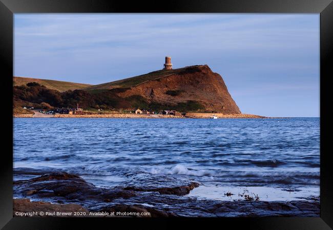 Clavell Tower at Sunset Framed Print by Paul Brewer