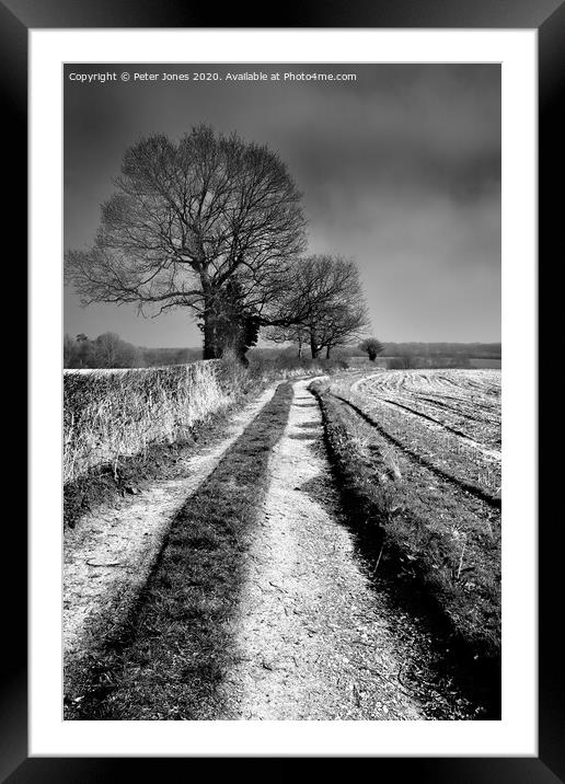 Chilterns footpath Framed Mounted Print by Peter Jones