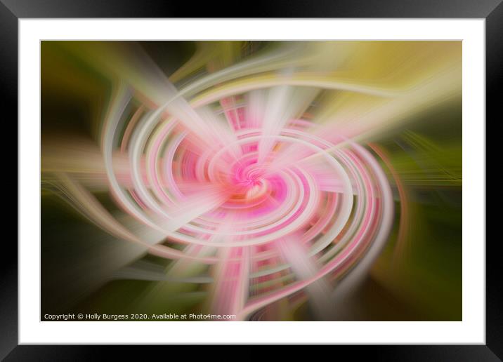Twirl Abstract from a flower  Framed Mounted Print by Holly Burgess