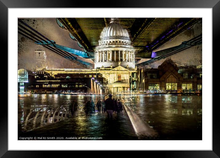 "Ethereal Visions: A Glimpse into Dystopian London Framed Mounted Print by Mel RJ Smith