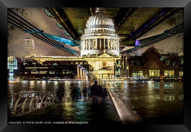 "Ethereal Visions: A Glimpse into Dystopian London Framed Print by Mel RJ Smith