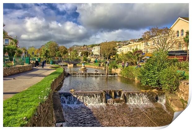 Dawlish Town Water Feature Print by Jeremy Hayden