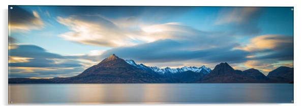 The Cuillin Mountains Ultra Panoramic Acrylic by Phil Durkin DPAGB BPE4