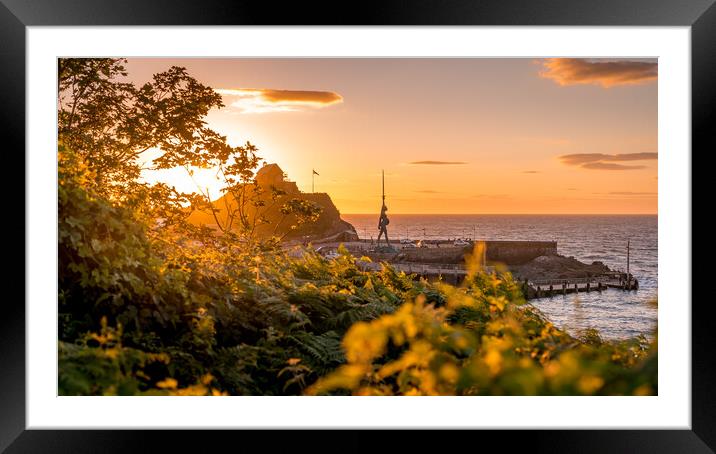 Ilfracombe at Sunset Framed Mounted Print by Steven Fleck
