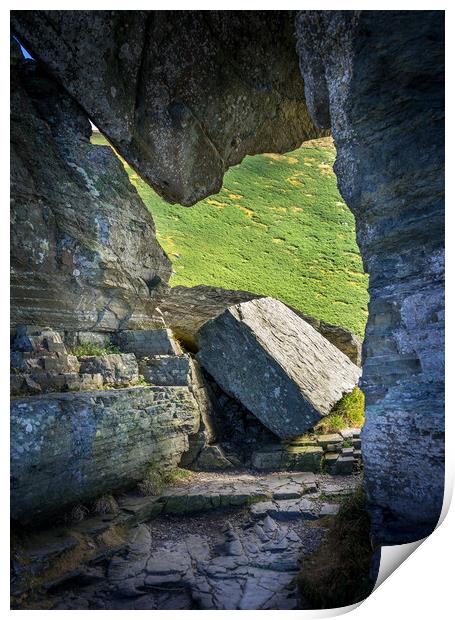 Valley of the Rocks Stone Passage Print by Steven Fleck