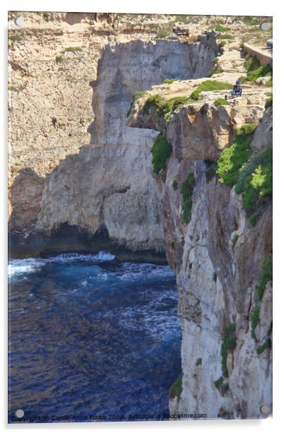 Cliffs at Migra, Malta  Acrylic by Carole-Anne Fooks