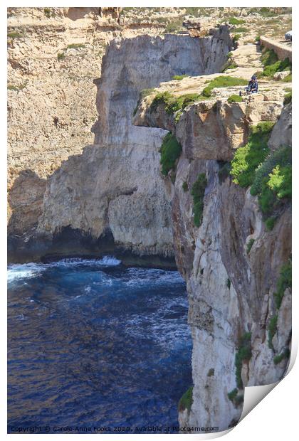 Cliffs at Migra, Malta  Print by Carole-Anne Fooks