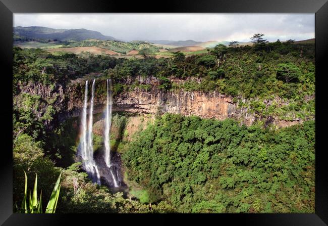Chamarel Waterfall, Mauritius Framed Print by Carole-Anne Fooks