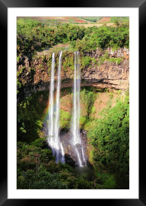 Chamarel Waterfall, Mauritius Framed Mounted Print by Carole-Anne Fooks