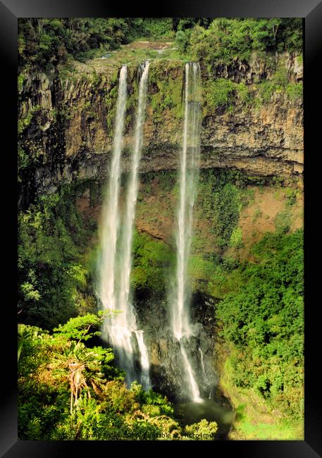 Chamarel Waterfall, Mauritius Framed Print by Carole-Anne Fooks