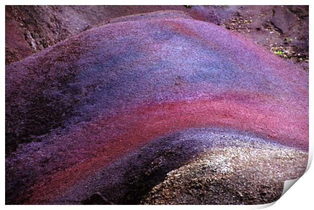 Chamarel Seven Coloured Earths, Mauritius Print by Carole-Anne Fooks