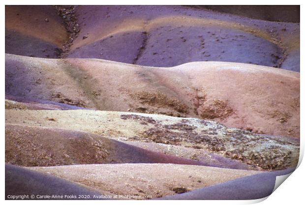 Chamarel Seven Coloured Earths, Mauritius Print by Carole-Anne Fooks