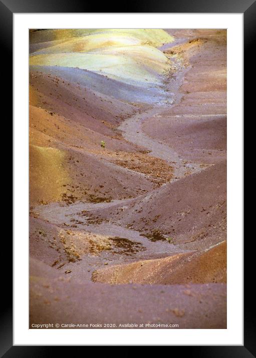 Chamarel Seven Coloured Earths, Mauritius Framed Mounted Print by Carole-Anne Fooks