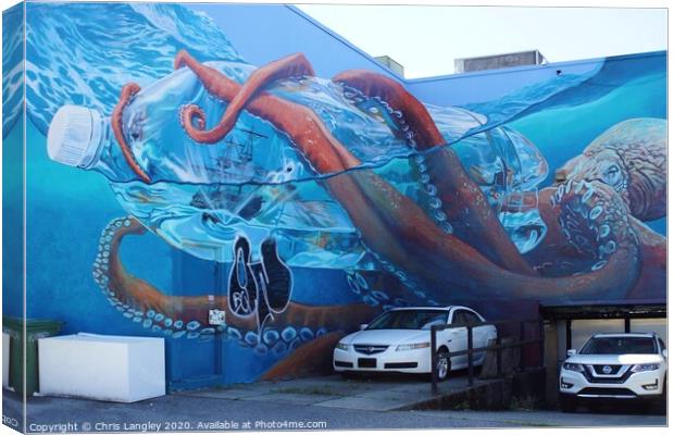 West Coast life street mural Canvas Print by Chris Langley