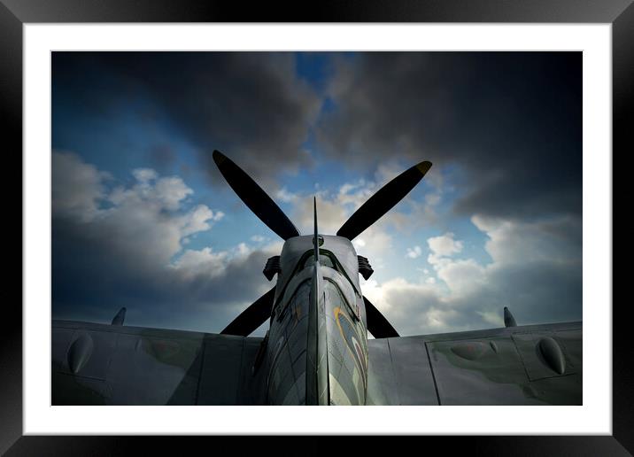Supermarine Spitfire Waiting Framed Mounted Print by J Biggadike