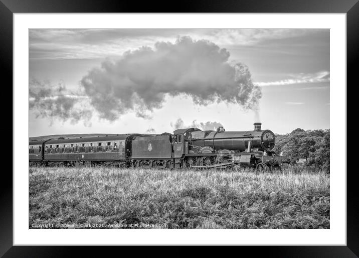 Witherslack Hall - Black and White Framed Mounted Print by Steve H Clark