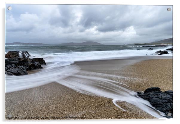Bagh Steinigidh, Isle of Harris Acrylic by Janet Burdon