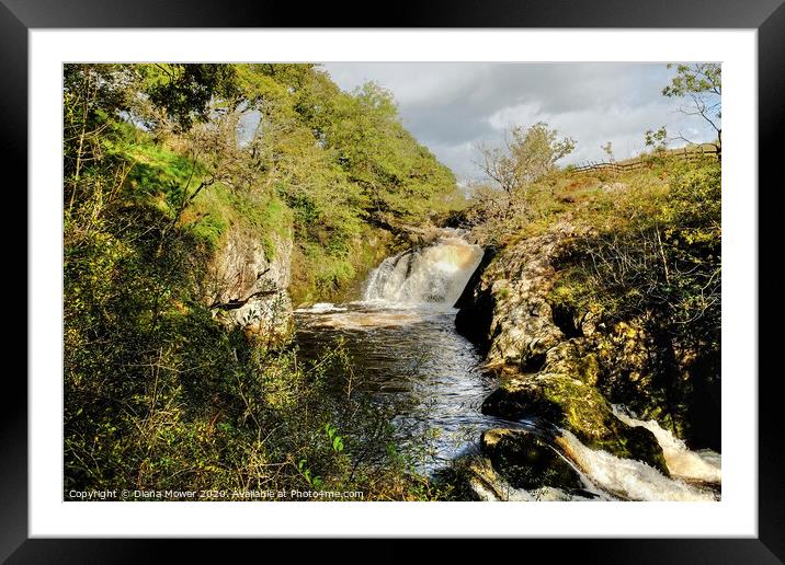 Beezley Falls Yorkshire Framed Mounted Print by Diana Mower