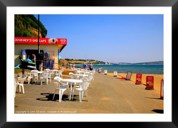 Journey's End at Shanklin on the Isle of Wight. Framed Mounted Print by john hill