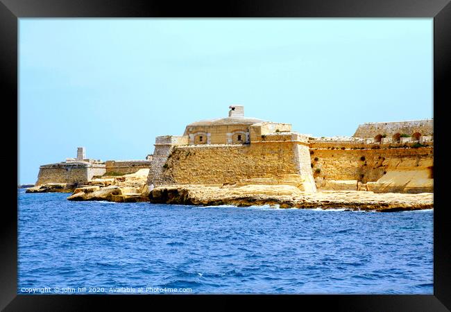 The historic Fort Ricasoli at Valletta in Malta. Framed Print by john hill