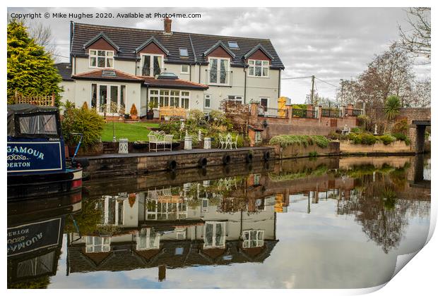 Stunning canal side home Print by Mike Hughes