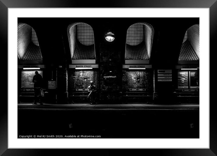 "Timeless Charm of Baker Street Underground Statio Framed Mounted Print by Mel RJ Smith
