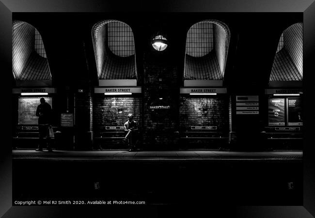 "Timeless Charm of Baker Street Underground Statio Framed Print by Mel RJ Smith