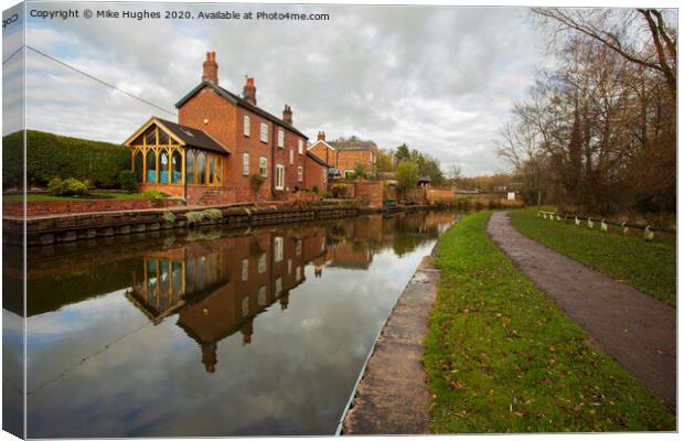 Home along the Trent & Mersey Canvas Print by Mike Hughes