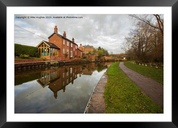 Home along the Trent & Mersey Framed Mounted Print by Mike Hughes