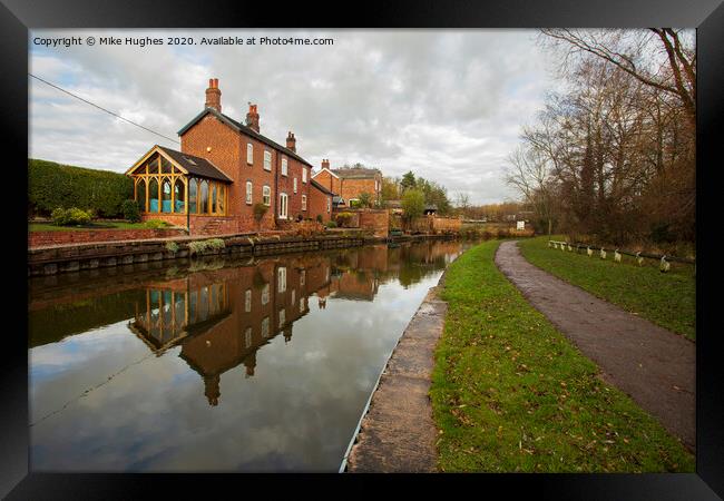 Home along the Trent & Mersey Framed Print by Mike Hughes