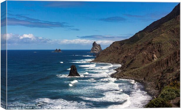 North Coast, Tenerife Canvas Print by Peter Louer