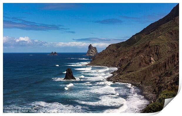 North Coast, Tenerife Print by Peter Louer