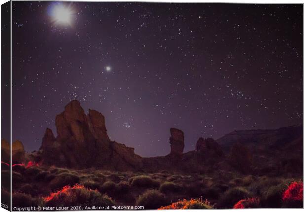 Night in the Caldera Canvas Print by Peter Louer